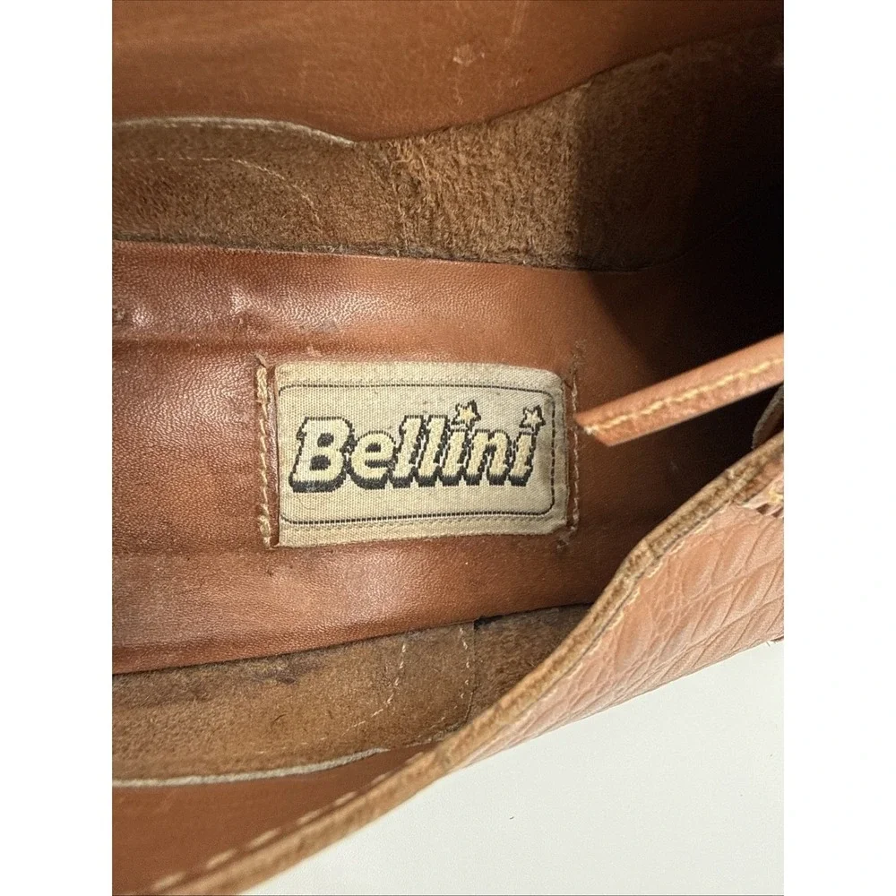 Vintage‎ Bellini Women's Wingtip Brown Leather Shoes Size 7.5 B